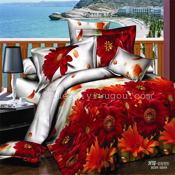 Autumn/winter new products bedding set of four polyester 3D active printing bedding factory outlets---Castle stars Autumn/winter new products bedding set of four polyester 3D active printing bedding factory outlets---Castle stars