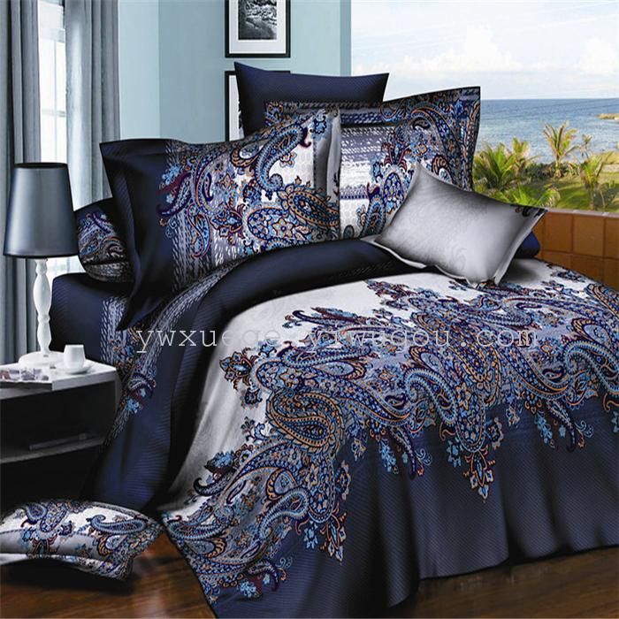 Autumn/winter new products bedding set of four polyester 3D active printing bedding factory outlets---Castle stars Autumn/winter new products bedding set of four polyester 3D active printing bedding factory outlets---Castle stars