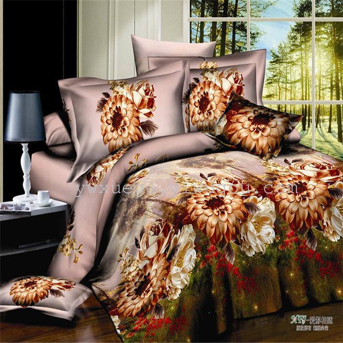Autumn/winter new products bedding set of four polyester 3D active printing bedding factory outlets---Castle stars Autumn/winter new products bedding set of four polyester 3D active printing bedding factory outlets---Castle stars