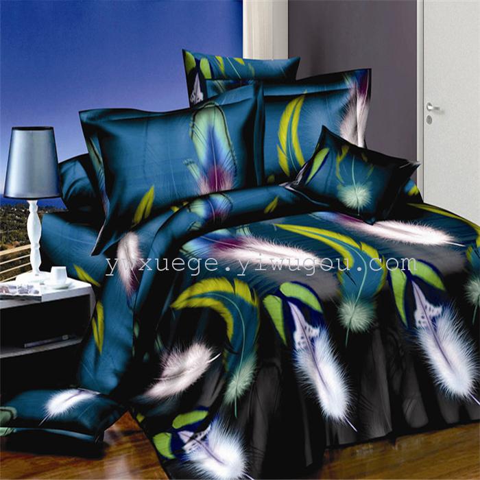 Autumn/winter new products bedding set of four polyester 3D active printing bedding factory outlets---Castle stars Autumn/winter new products bedding set of four polyester 3D active printing bedding factory outlets---Castle stars