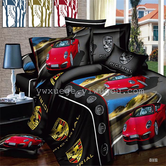 Autumn/winter new products bedding set of four polyester 3D active printing bedding factory outlets---Castle stars Autumn/winter new products bedding set of four polyester 3D active printing bedding factory outlets---Castle stars