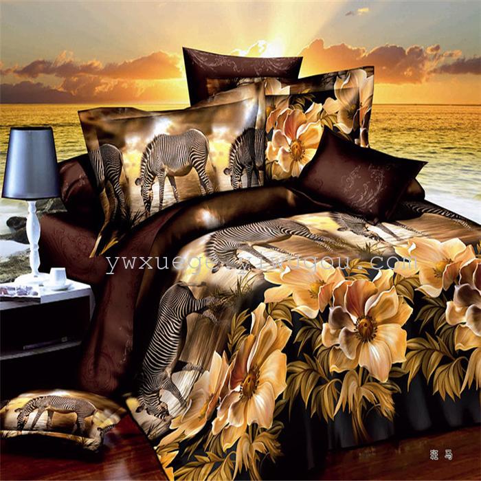 Autumn/winter new products bedding set of four polyester 3D active printing bedding factory outlets---Castle stars Autumn/winter new products bedding set of four polyester 3D active printing bedding factory outlets---Castle stars