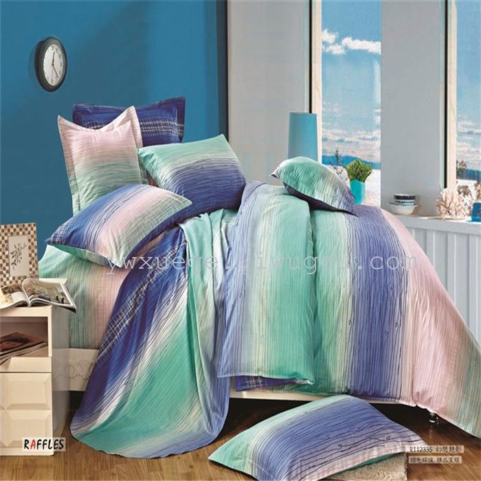 Four-piece bedding set of four cotton wedding 128*68 Twill fabric factory outlets in Europe and America style
