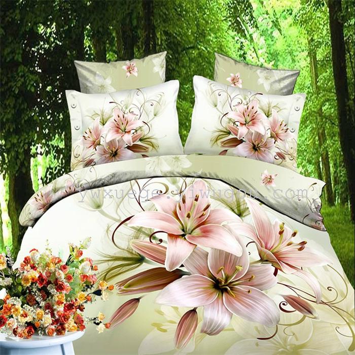 Snow pigeon home textiles autumn and winter sanding series of warm bedding set of four continental round sheets factory direct---autumn