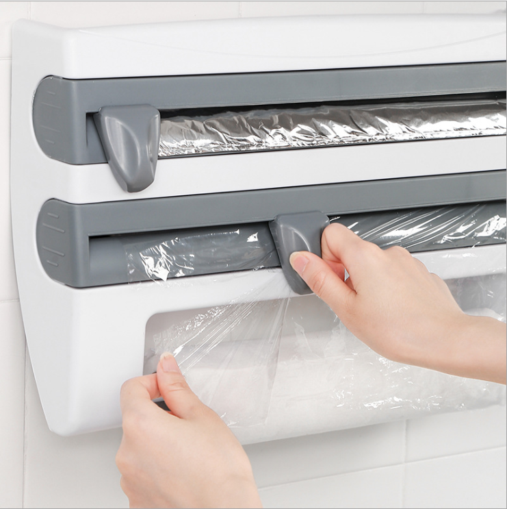 Plastic Wrap Cutting Kitchen Storage Rack