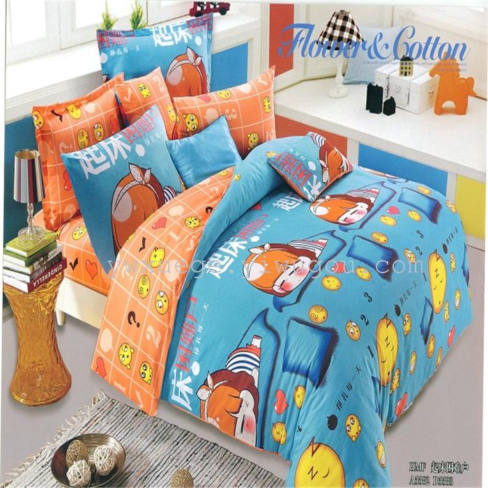 New four set bedding cotton goods wholesale and retail bedding set of four factory outlets---flower rain romance New four set bedding cotton goods wholesale and retail bedding set of four factory outlets---flower rain romance