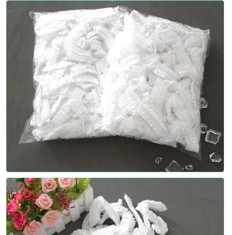 Wholesale Spot Disposable Shower Cap Plastic Thickened Strip Shower Cap Spot Disposable PE Plastic Wrap Bowl Set Cover Vegetables