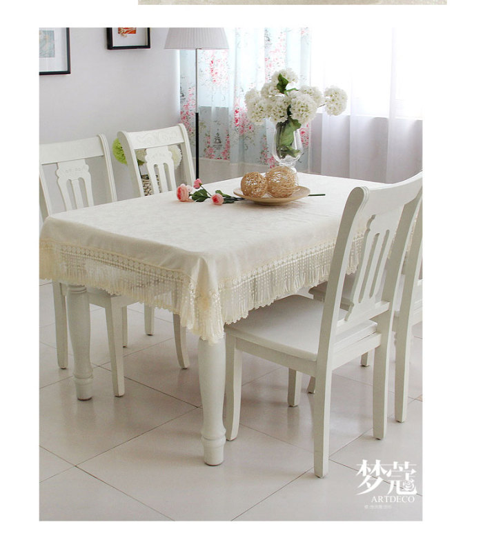 Water - soluble lace cloth art cover - cloth jacquard tablecloth tablecloth cover as cover.