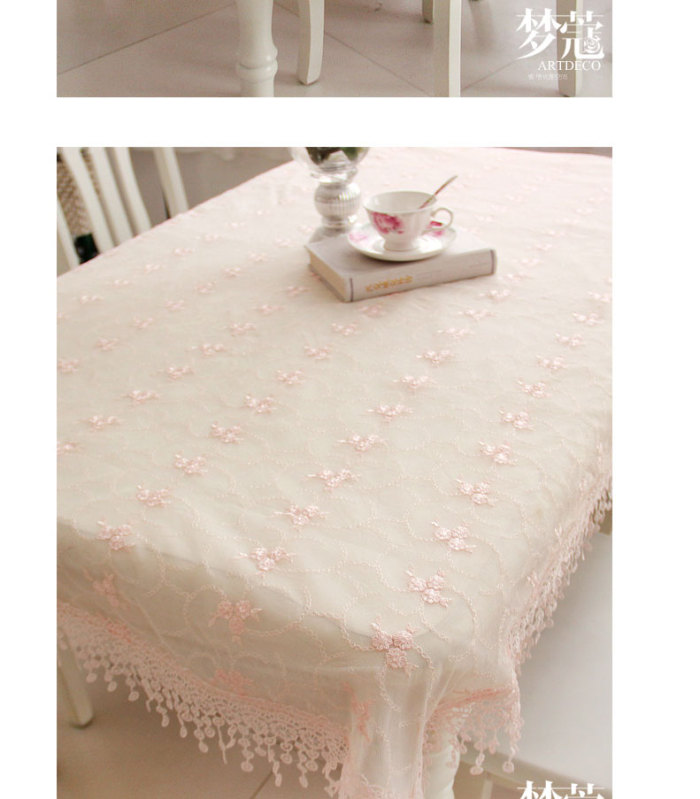 Water - soluble lace cloth art cover - cloth jacquard tablecloth tablecloth cover as cover.