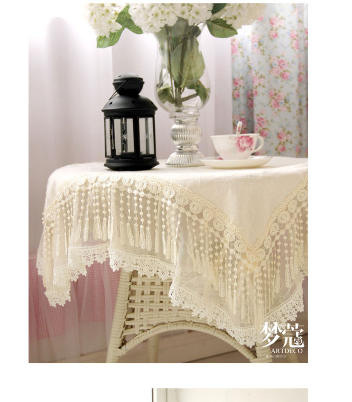 Water - soluble lace cloth art cover - cloth jacquard tablecloth tablecloth cover as cover.