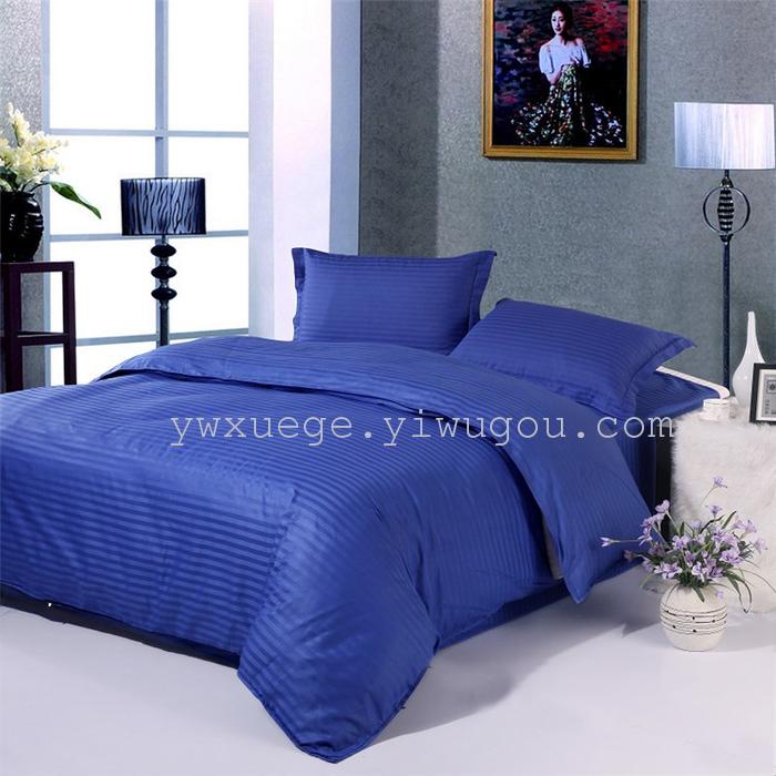 Star hotel Hotel bedding wholesale hotel four set Cotton satin satin bedding set of four 13 colors to choose