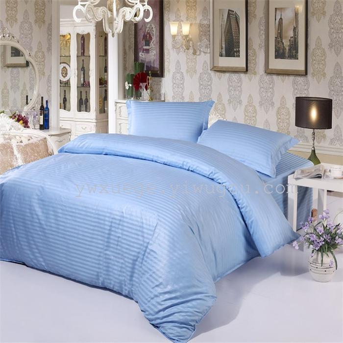 Star hotel Hotel bedding wholesale hotel four set Cotton satin satin bedding set of four 13 colors to choose