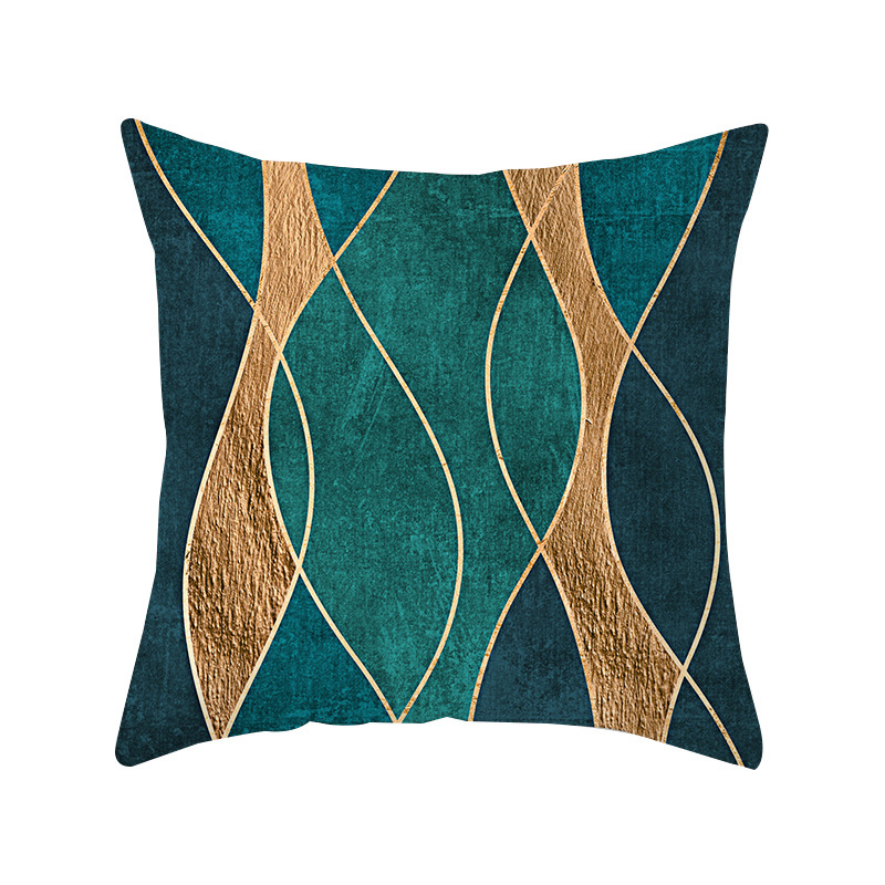 Nordic Style Modern Golden Pillow Cover One Piece Dropshipping Home Pillow Light Luxury Sofa Cushion Cushion Cover Customization