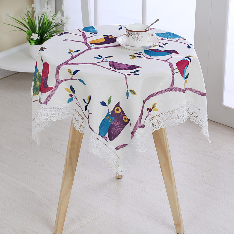 Tablecloth Square Tablecloth Coffee Table Small round Table Tablecloth Fabric Cotton and Linen Small Fresh Book Table Cloth Rectangular