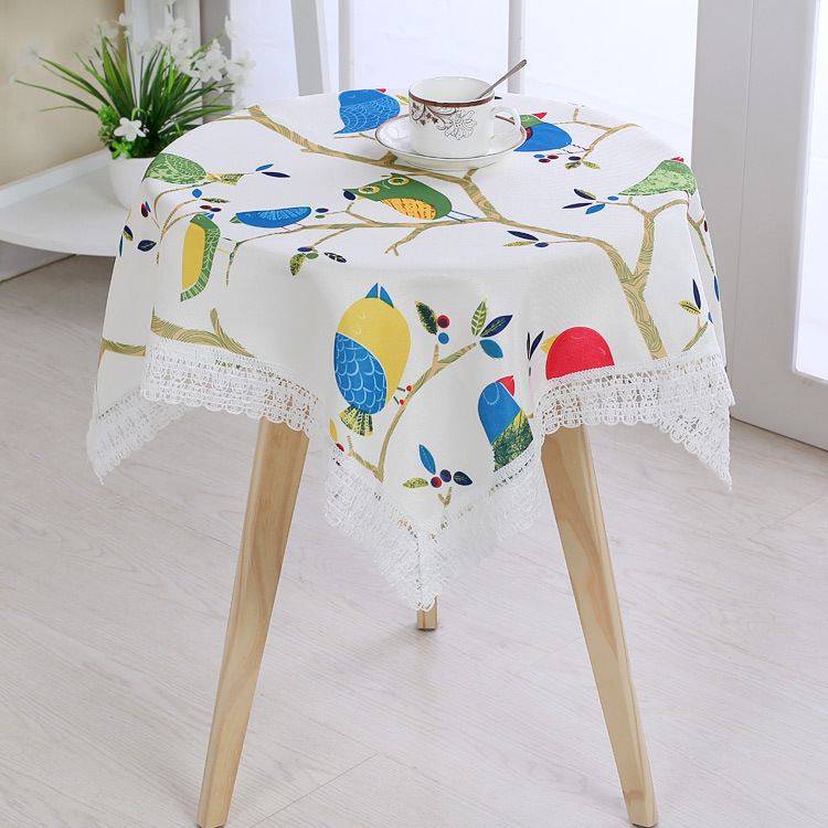 Tablecloth Square Tablecloth Coffee Table Small round Table Tablecloth Fabric Cotton and Linen Small Fresh Book Table Cloth Rectangular