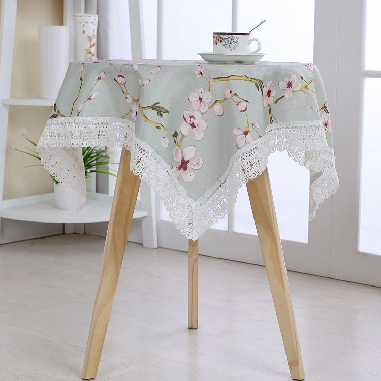 Tablecloth Square Tablecloth Coffee Table Small round Table Tablecloth Fabric Cotton and Linen Small Fresh Book Table Cloth Rectangular
