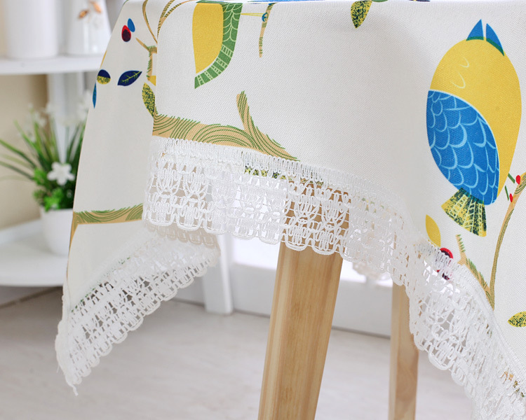 Tablecloth Square Tablecloth Coffee Table Small round Table Tablecloth Fabric Cotton and Linen Small Fresh Book Table Cloth Rectangular