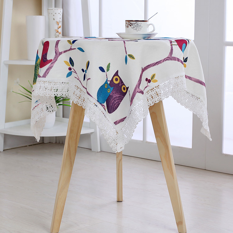 Tablecloth Square Tablecloth Coffee Table Small round Table Tablecloth Fabric Cotton and Linen Small Fresh Book Table Cloth Rectangular