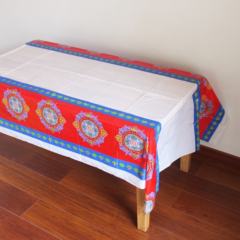 PE plastic eid al-fitr meat and cumin Ramadan tablecloth table cloth tablecloth Muslim layout decoration PE plastic eid al-fitr meat and cumin Ramadan tablecloth table cloth tablecloth Muslim layout decoration