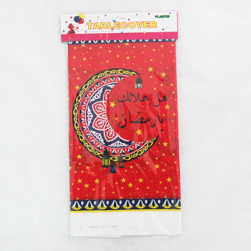 PE plastic eid al-fitr meat and cumin Ramadan tablecloth table cloth tablecloth Muslim layout decoration PE plastic eid al-fitr meat and cumin Ramadan tablecloth table cloth tablecloth Muslim layout decoration