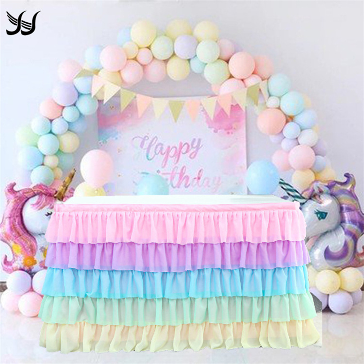 Christmas Decorative Tablecloth Amazon Rags Wicker Table Skirt Wedding Party Birthday Party Pleated Wavy Tablecloth