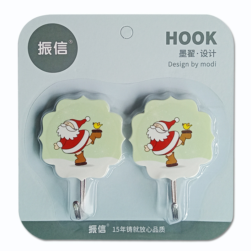 Zhenxin creative flower household wall hooks 2 strong umbrella hooks with simple towel hang without trace