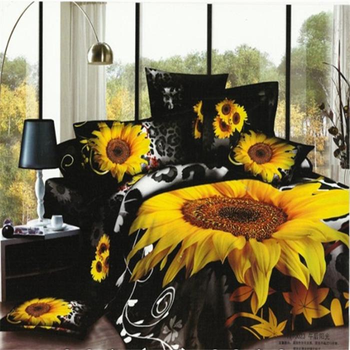 Cotton four set twill reactive printing 3D four sets of 100% cotton bedding set of four snow pigeon textile exports       