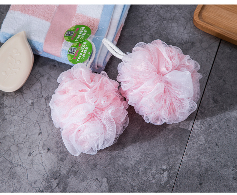 Children's bath soft back rubs bath flowers rub mud can hang bath