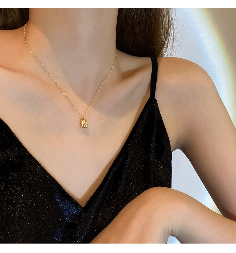 INS Trendy Korean Style Fortune Cat Titanium Steel Necklace Female 2021 TikTok Same Design Sense Valentine Gift Clavicle Chain INS Trendy Korean Style Fortune Cat Titanium Steel Necklace Female 2021 TikTok Same Design Sense Valentine Gift Clavicle Chain