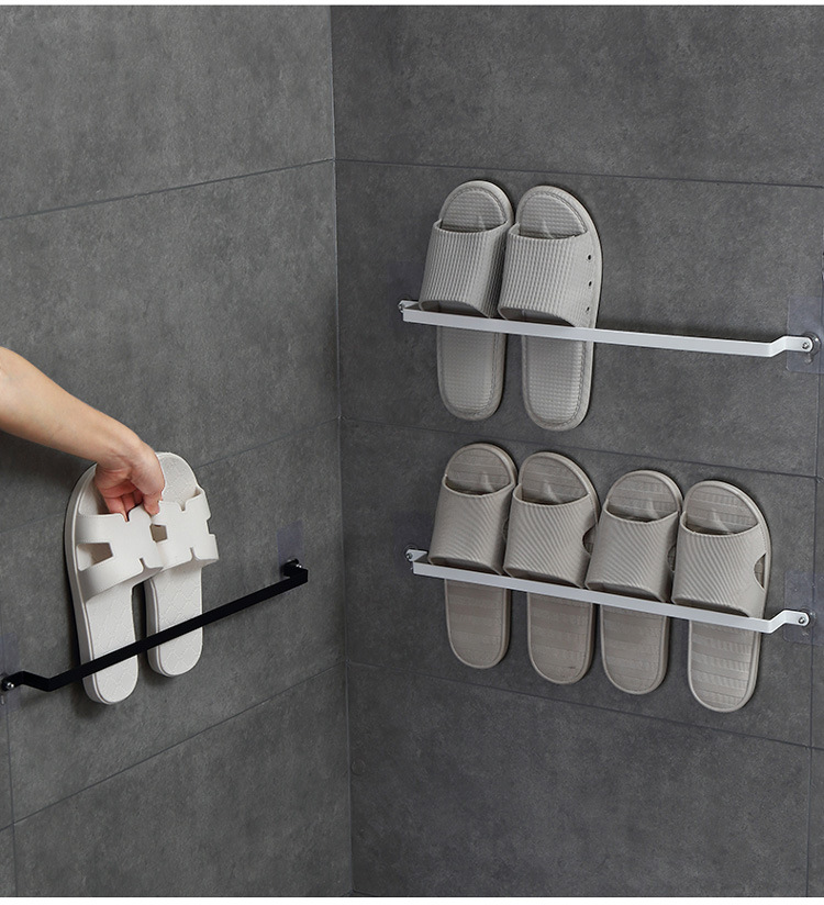 Bathroom Slipper Rack Wall-Mounted Storage Rack Household No Punching behind the Door Shoes Storage Rack Draining Shoes Holder Towel Rack Bathroom Slipper Rack Wall-Mounted Storage Rack Household No Punching behind the Door Shoes Storage Rack Draining Shoes Holder Towel Rack