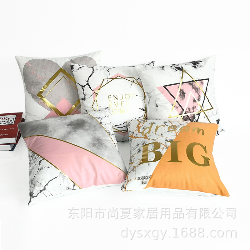 New super velvet cloth stone texture hot gold pillow cover pink printed cushion cover sofa office pillow New super velvet cloth stone texture hot gold pillow cover pink printed cushion cover sofa office pillow