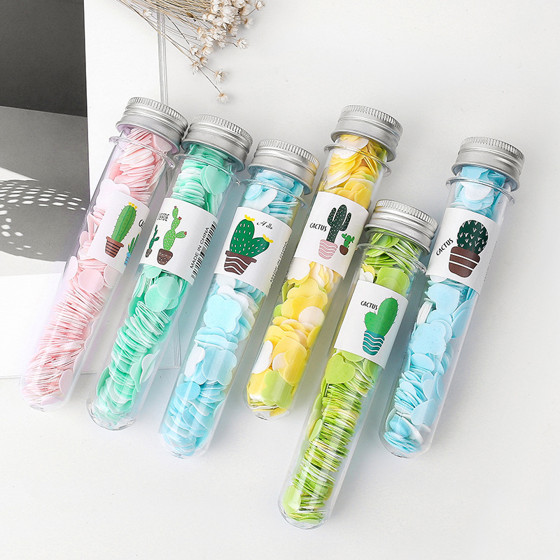 Outdoor hand washing portable travel disposable paper soap soap tube soap flower soap paper bottle flower soap