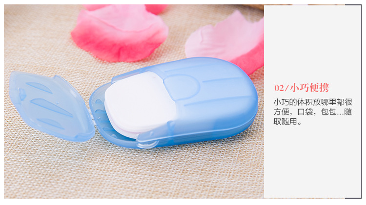 Travel Disposable Soap Slice Boxed Soap Sheet Portable Hand Washing Piece Small Soap Piece Mini Soap Paper Random Color