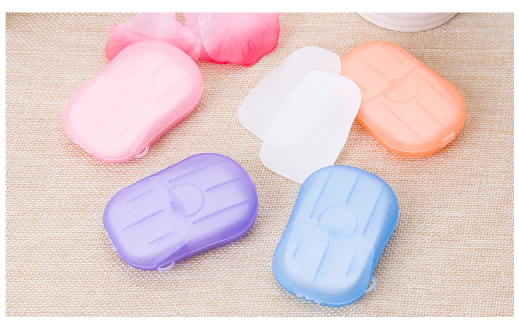 Travel Disposable Soap Slice Boxed Soap Sheet Portable Hand Washing Piece Small Soap Piece Mini Soap Paper Random Color