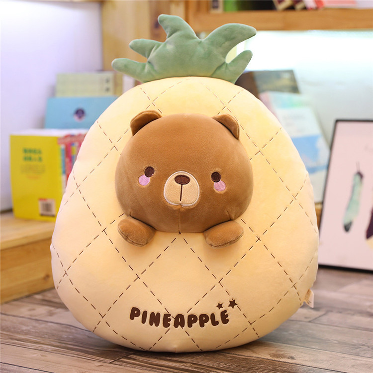 2020 New Cute Animal Fruit Pillow Plush Avocado Carrot Pillow Customizable Logo
