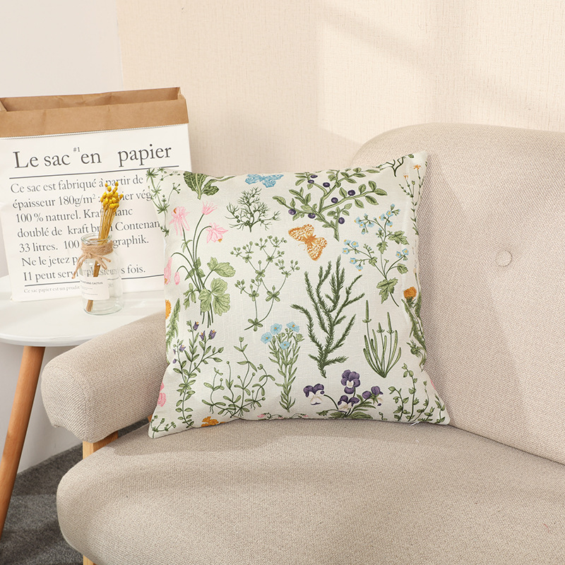 Company Nap Cushion Nordic Style Green Plant Flower Pastoral Bamboo Hemp Super Soft Pillow Car Cushion Customized Wholesale Company Nap Cushion Nordic Style Green Plant Flower Pastoral Bamboo Hemp Super Soft Pillow Car Cushion Customized Wholesale