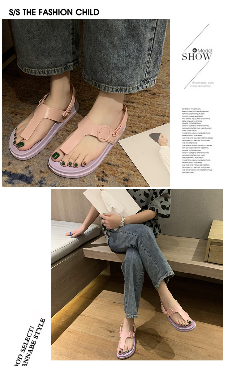 Tawana Dual-Purpose Slippers Cross-Border New Arrival T-Type Flat Beach Candy Color Fashion Outdoor Women's Slipper Wholesale E-Commerce