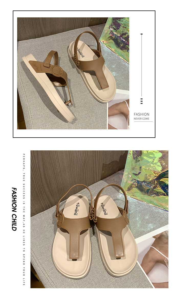 Tawana Dual-Purpose Slippers Cross-Border New Arrival T-Type Flat Beach Candy Color Fashion Outdoor Women's Slipper Wholesale E-Commerce