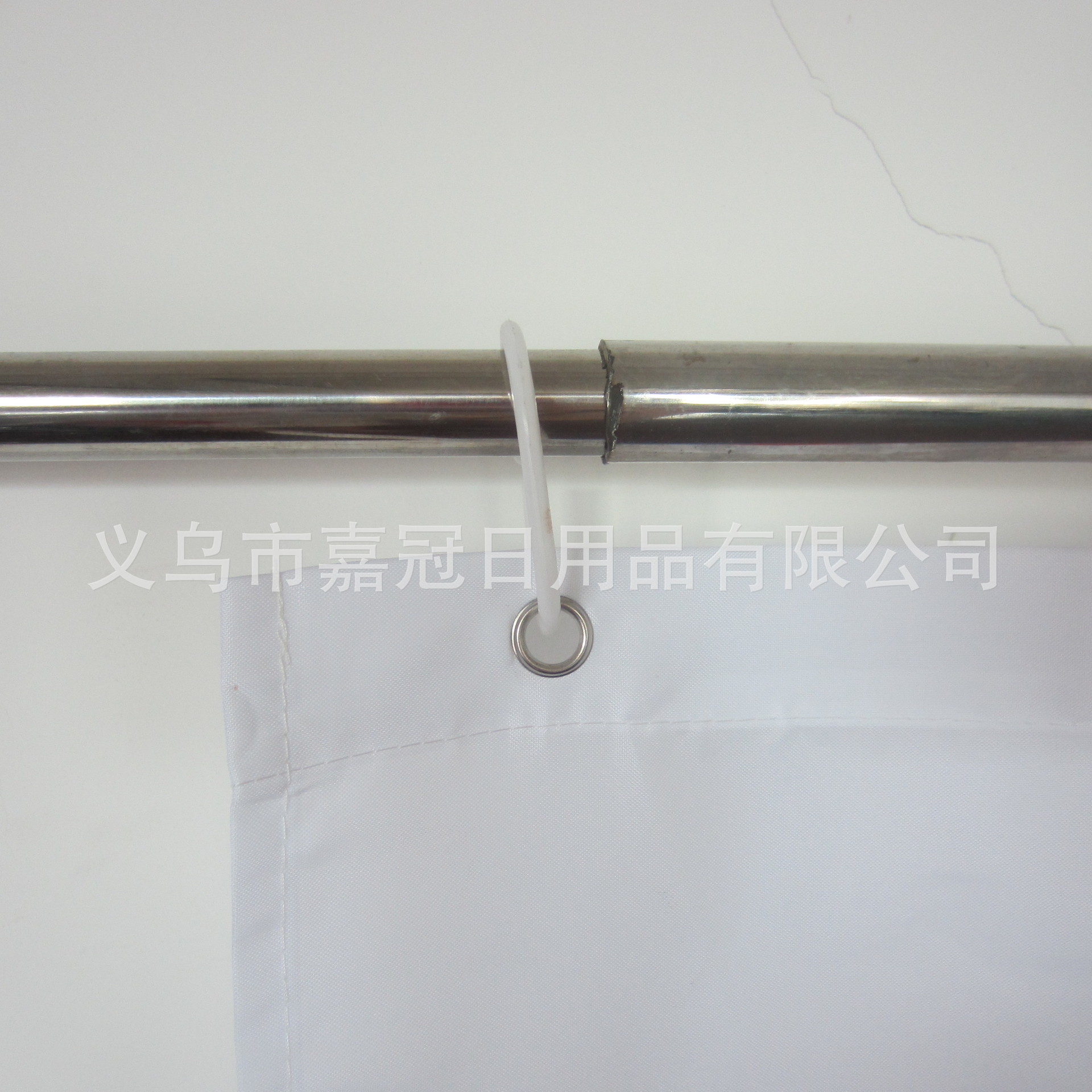 The Shell pattern polyester bath curtain metal copper buttonhole size can be customized