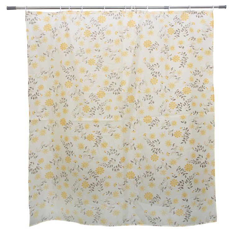 The Shell pattern polyester bath curtain metal copper buttonhole size can be customized