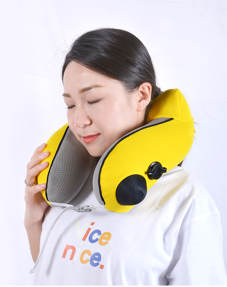 Inflatable U Pillow Travel Neck Pillow Press Automatic Traveling Pillow Adult Aircraft U-Shaped Cervical Pillow Nap Cross-Border Inflatable U Pillow Travel Neck Pillow Press Automatic Traveling Pillow Adult Aircraft U-Shaped Cervical Pillow Nap Cross-Border