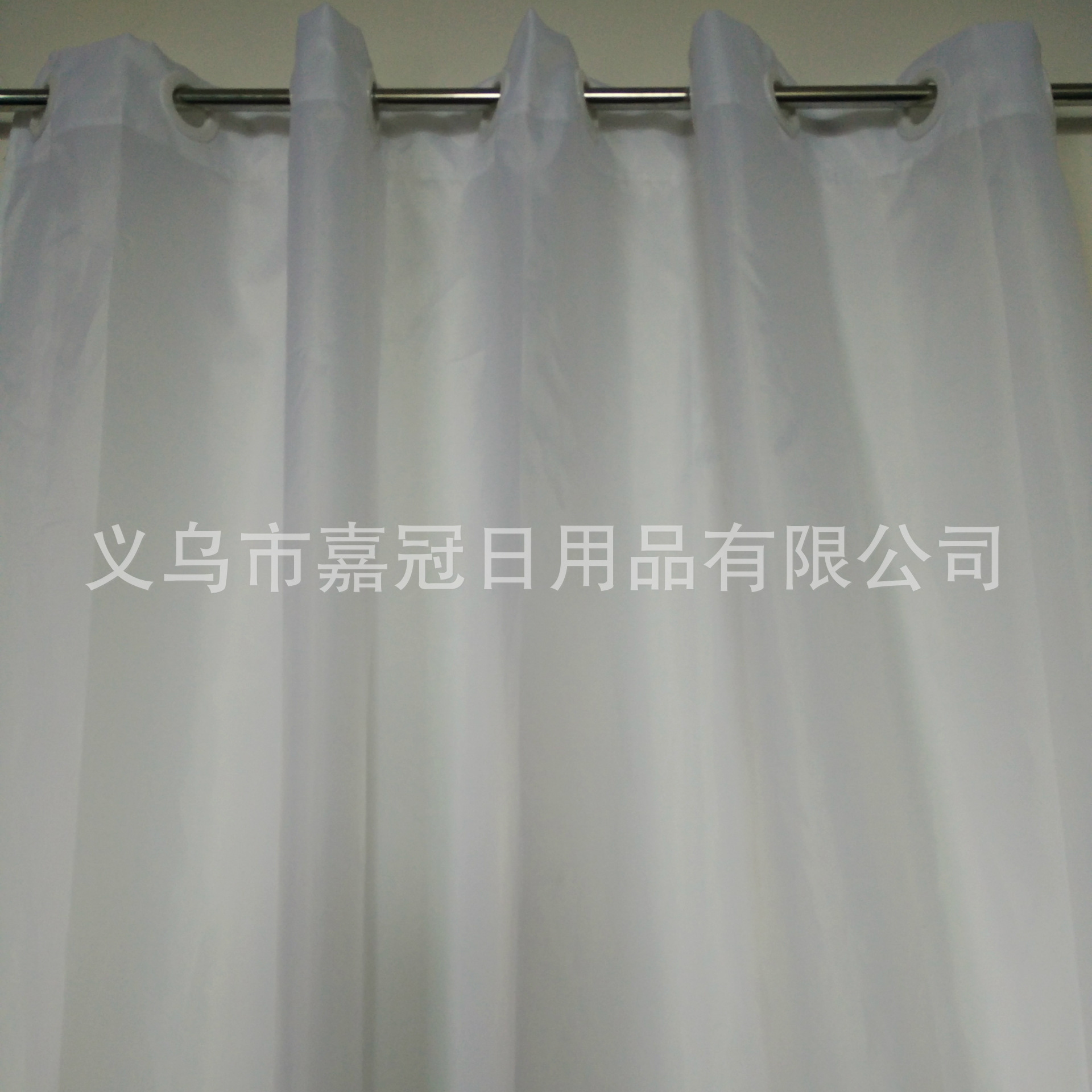 The hotel bathroom curtain simple modern big ring pure white polyester bath curtain design pattern is optional