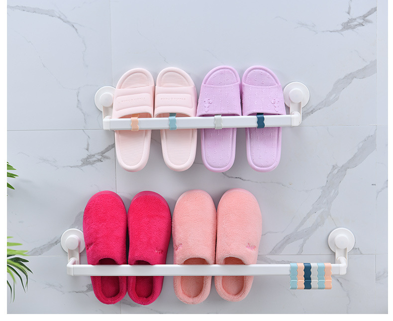 Bathroom Slipper Rack Wall-Mounted Punch-Free Dormitory Storage Shoe Storage Fantastic Bathroom Draining Shoe Rack Bathroom Slipper Rack Wall-Mounted Punch-Free Dormitory Storage Shoe Storage Fantastic Bathroom Draining Shoe Rack
