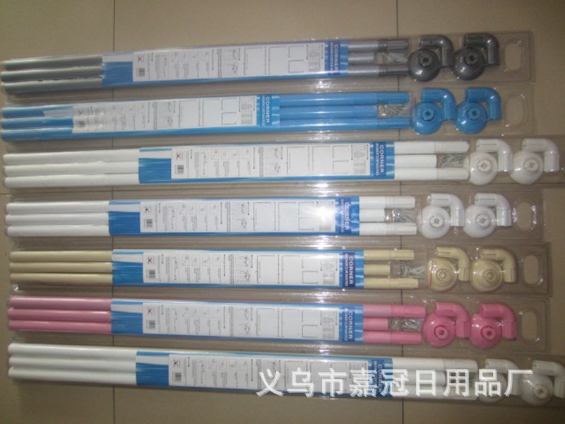 The bath curtain commodity aluminium alloy bath curtain rod L model design size many specialized exports