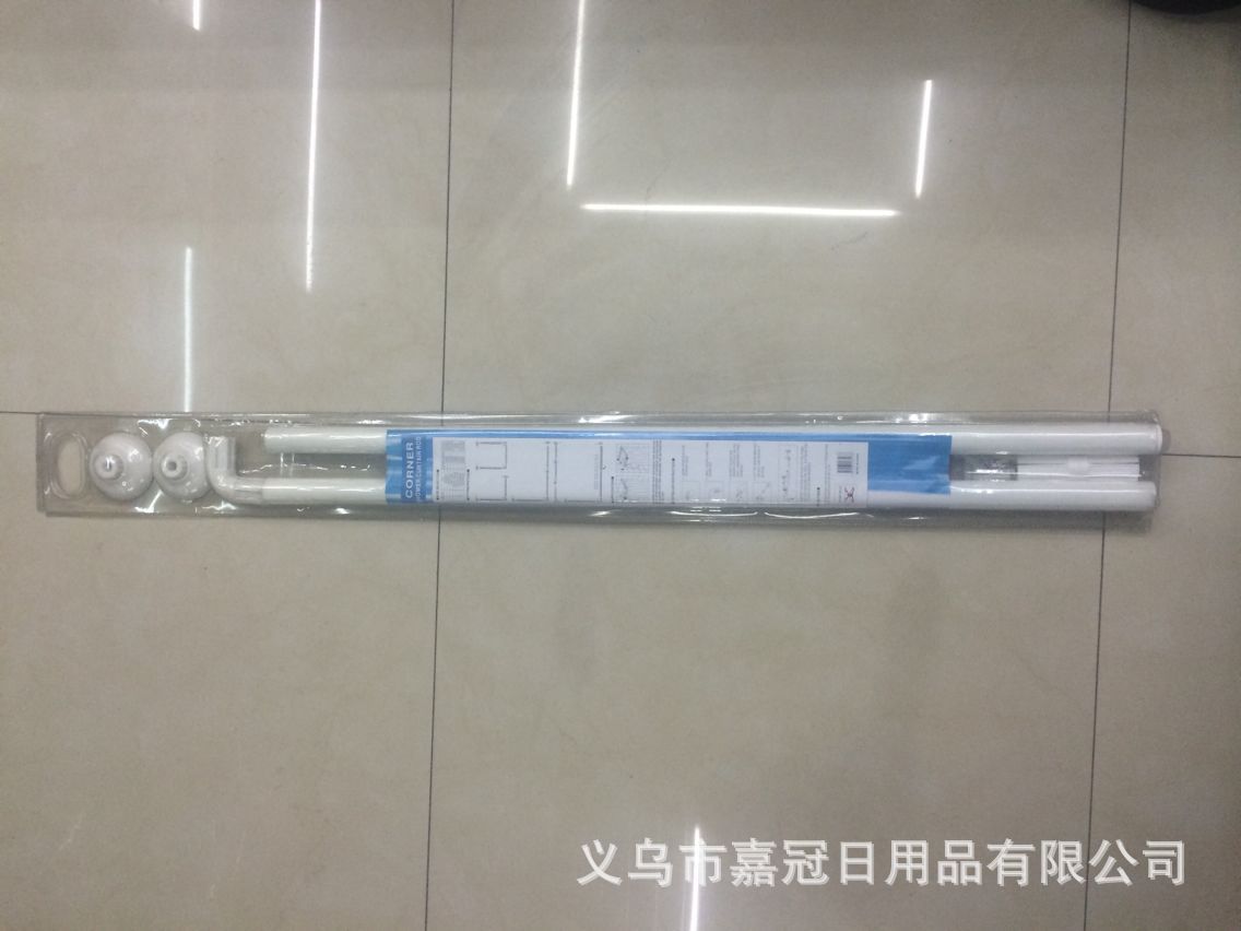 The bath curtain commodity aluminium alloy bath curtain rod L model design size many specialized exports