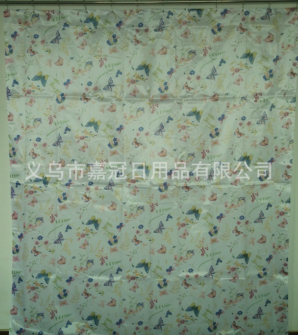 European - style colorful butterfly printing polyester bath curtain colorful lace waterproof thickening mildew proof daily necessities exports European - style colorful butterfly printing polyester bath curtain colorful lace waterproof thickening mildew proof daily necessities exports