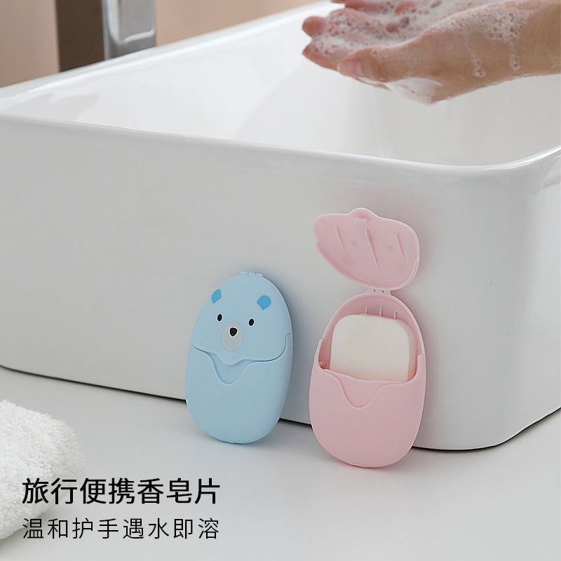 3356 Disposable Soap Sheet Outdoor Travel Portable Soap Slice Student Hand Washing Cleaning Soap Flakes 50 Pieces