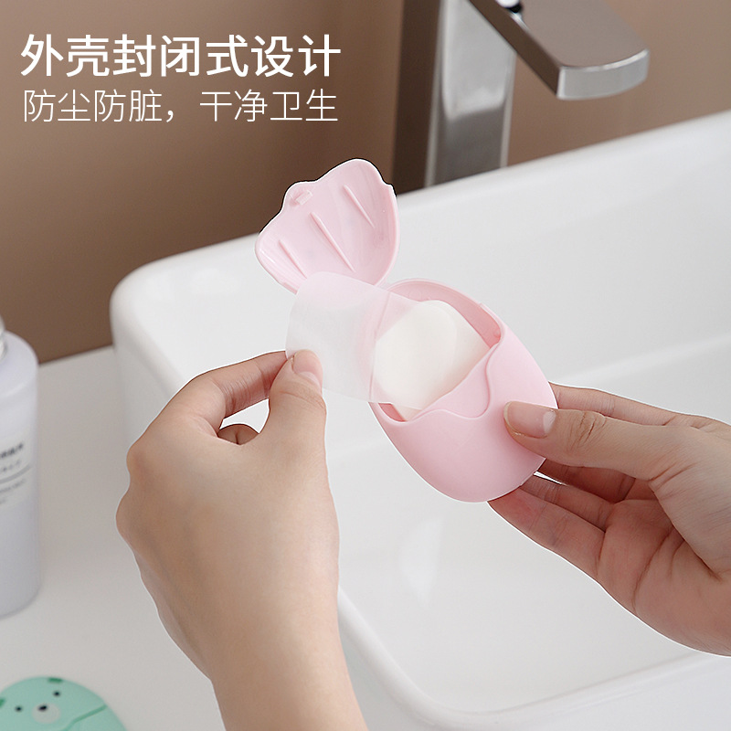 3356 Disposable Soap Sheet Outdoor Travel Portable Soap Slice Student Hand Washing Cleaning Soap Flakes 50 Pieces