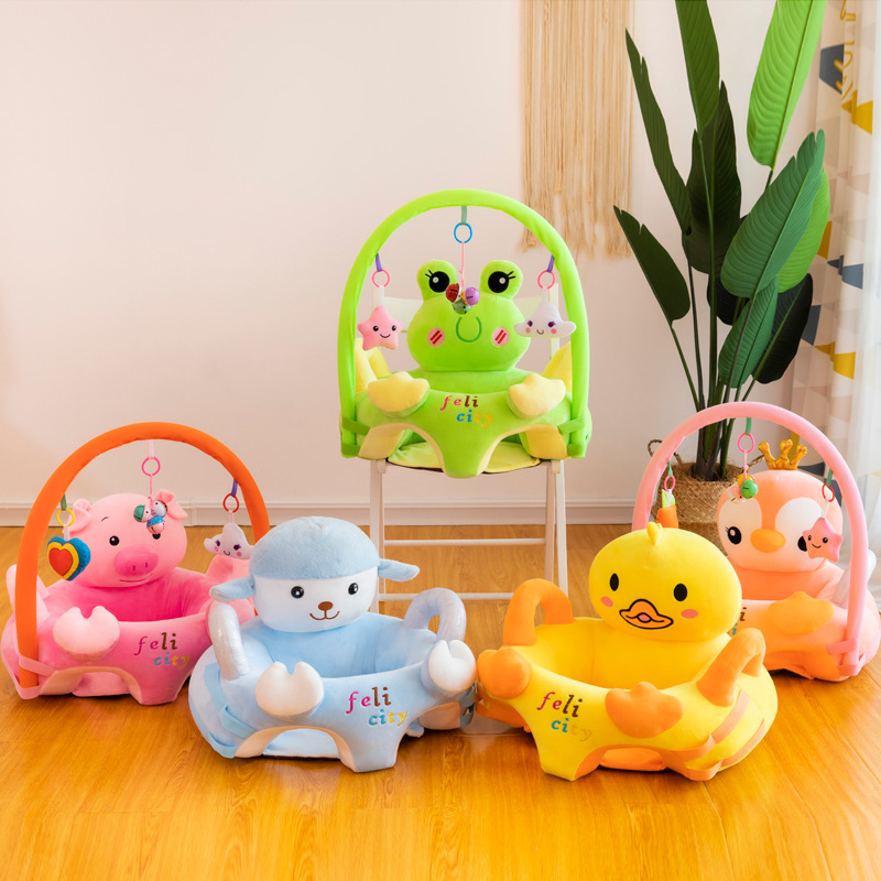 Infant Rattle Infant Dining Chair Educational Sofa Learning Seat plus Bell Learning Seat Training Chair Drop-Resistant Learning Seat Fixed