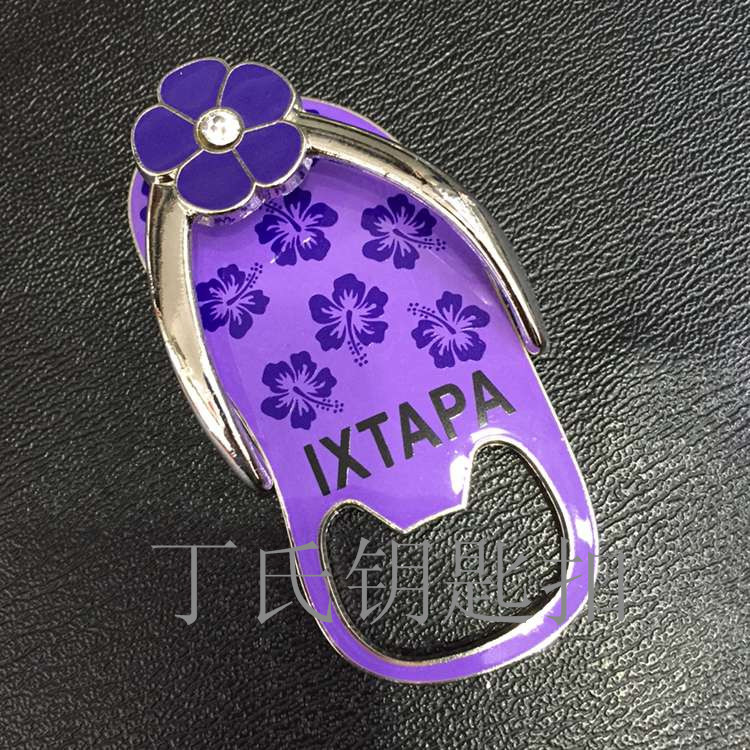 Factory Direct Sales Customized Logo Zinc Alloy Bottle Opener Slipper Shape Bottle Opener with Magnet
